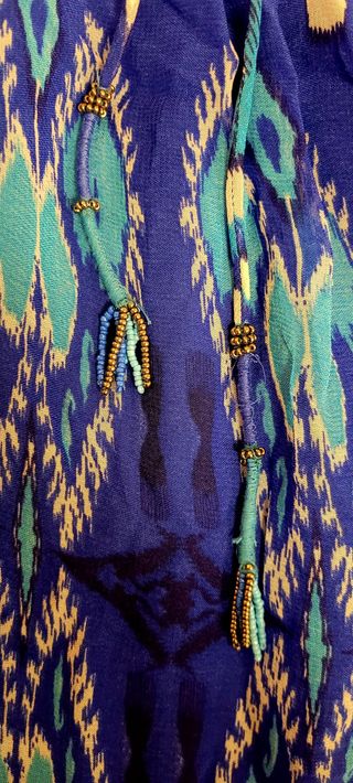 Falda midi Zara estampada azul