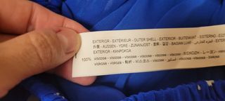 Falda midi Zara estampada azul