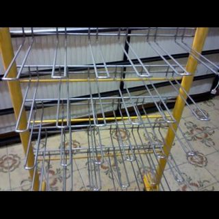 Espositore metallo giallo