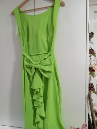 Espectacular vestido largo fiesta verde