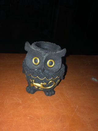 Lote de 3 figuras de búhos decorativos