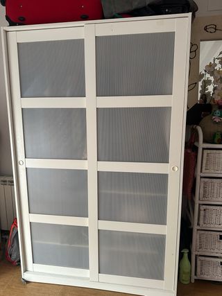 Armario blanco 2 puertas correderas