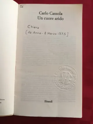Libro Un cuore arido. Carlo Cassola.