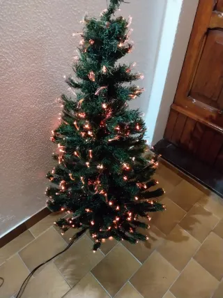 Albero di Natale con luci ottiche altezza 1 mt