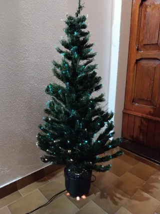 Albero di Natale con luci ottiche altezza 1 mt