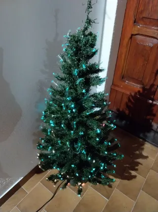Albero di Natale con luci ottiche altezza 1 mt