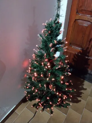 Albero di Natale con luci ottiche altezza 1 mt