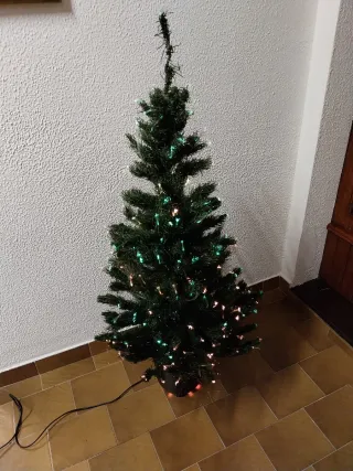 Albero di Natale con luci ottiche altezza 1 mt