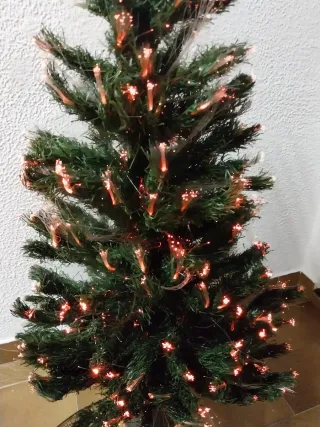 Albero di Natale con luci ottiche altezza 1 mt