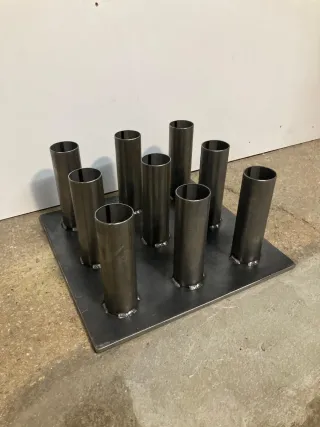Soporte para 9 Barras Olímpicas de 50 mm