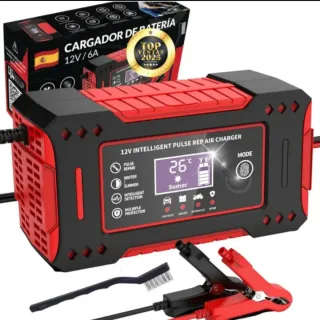 Cargador Batería Coche moto 12V/6A Inteligente