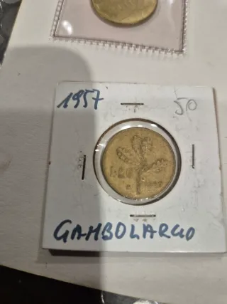 20 Lire 1957 gambo largo
