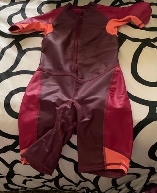 Bañador neopreno Nabaiji corto naranja y morado