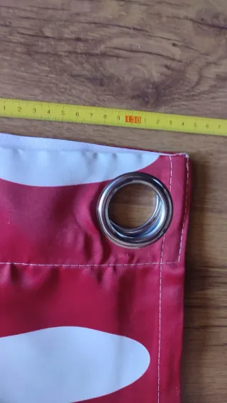 Set di 2 tende lunari rosse e bianche