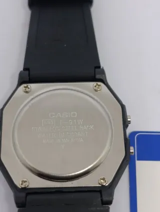 Reloj Casio F-91W Negro