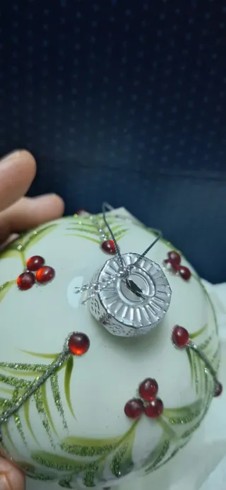 Palla natalizia Bizzo vetro decorata