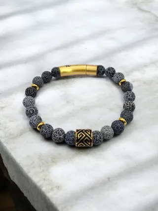 Pulsera de hombre Gungnir con detalles en acero