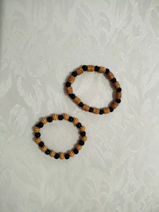 2 Pulseras Marrón y Negra