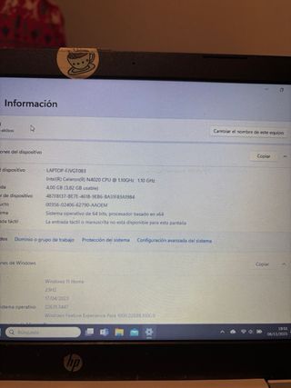 PORTÁTIL HP STREAM 11” BLANCO