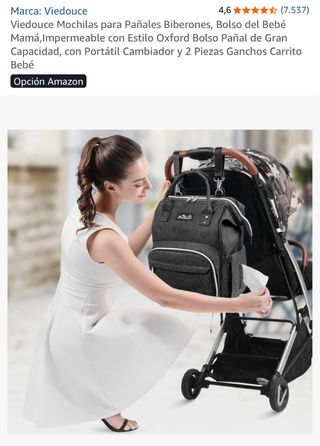 Mochila cambiador bebé gris oscuro