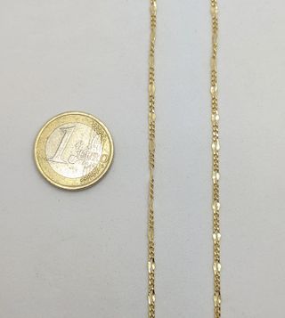 Cadena Figaro de oro de 18k, 4.52 g, 50 cm.