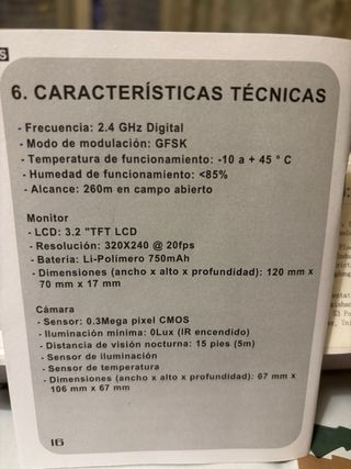 Vigilabebés Vídeo VB603 Monitor Bebé