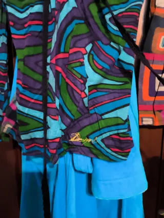 Camiseta desigual Multicolor Manga Larga