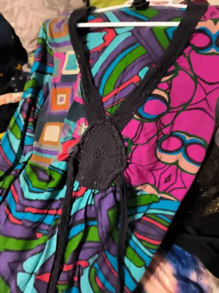 Camiseta desigual Multicolor Manga Larga