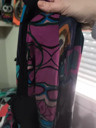 Camiseta desigual Multicolor Manga Larga