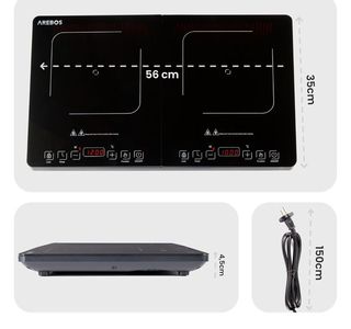 Arebos AR-HE-IK3500 Placa de Inducción Doble 3500W