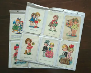 Collezione di cartoline antiche per bambini