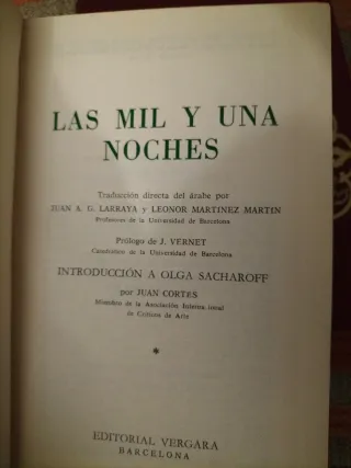 Las mil y una noches – 3 tomos – Edición Vergara