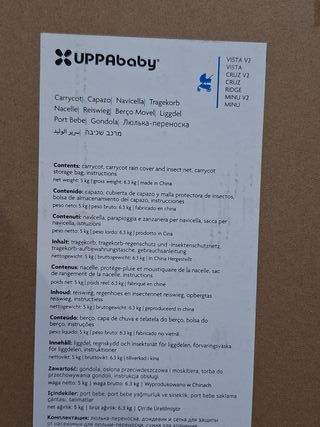 Moisés/Capazo Uppababy con soporte NUEVO sin abrir