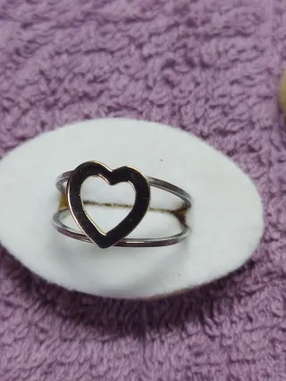 Anillo Corazón Oro 750m y Plata 925m