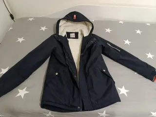 Abrigo niño talla 16 azul marino