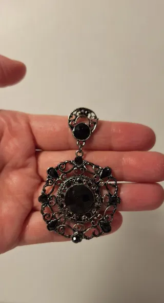 Pendientes colgantes plateados