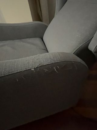 REGALO Sillón reclinable gris de tela