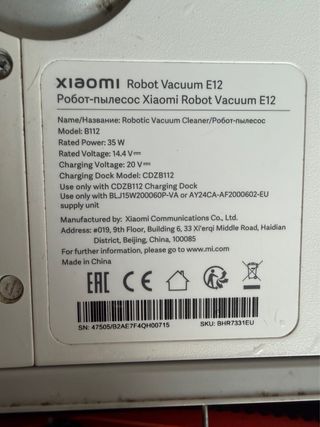 Robot Aspirador Xiaomi Vacuum E12