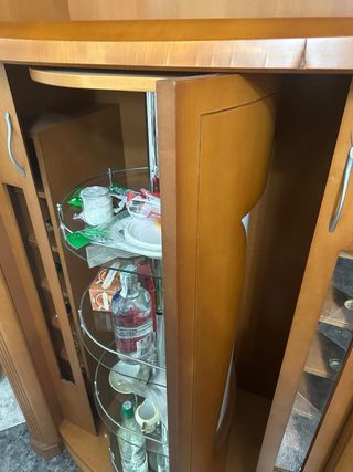 Mueble salón madera armario rotativo