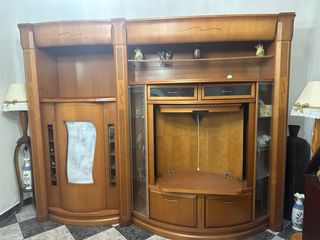 Mueble salón madera armario rotativo