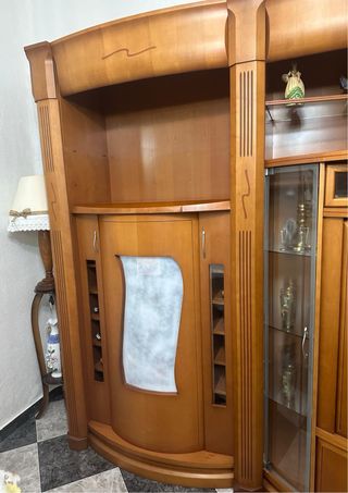 Mueble salón madera armario rotativo
