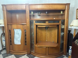 Mueble salón madera armario rotativo
