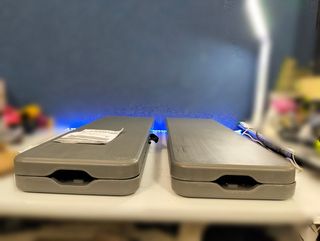 Set de 2 Bancos Plegables 183×28×43 cm Antracita