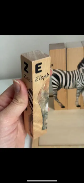 Puzzle a strisce con animali