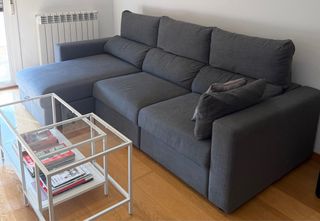 Sofá modular gris tela