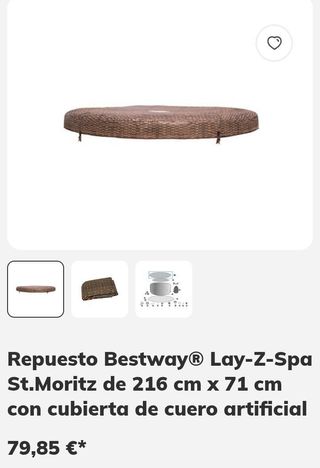 Cubierta para Lay-Z-SPA St.Moritz Top 216x71 cm