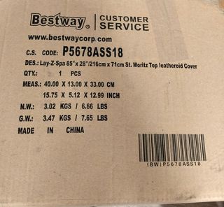 Cubierta para Lay-Z-SPA St.Moritz Top 216x71 cm