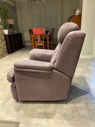 Butaca relax extensible gris/morado