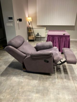 Butaca relax extensible gris/morado