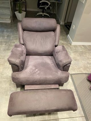 Butaca relax extensible gris/morado